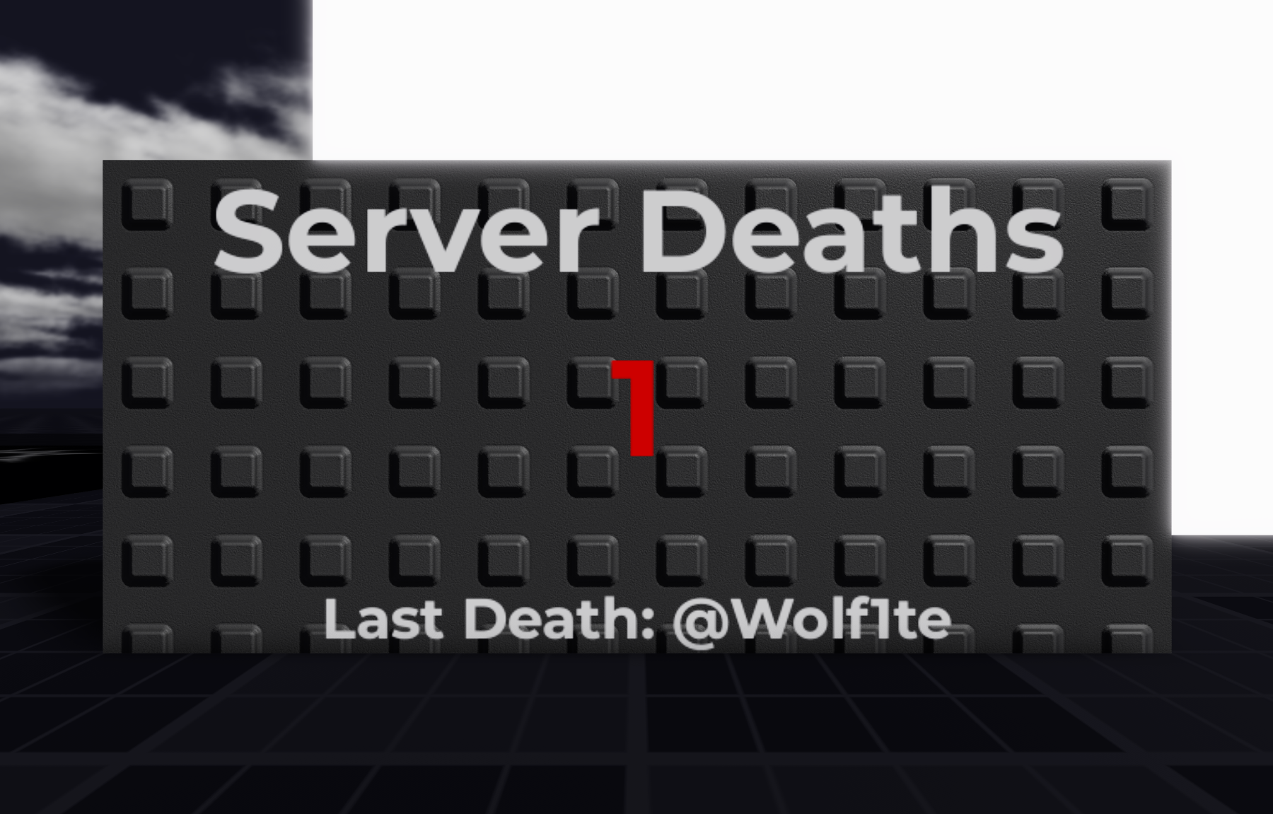 Server Deaths Board: 1 Death
